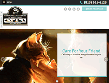 Tablet Screenshot of animalwellnesscentreofwc.com